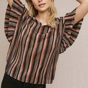 SALE-Anthropologie Bienville Ruffle Sleeve Top